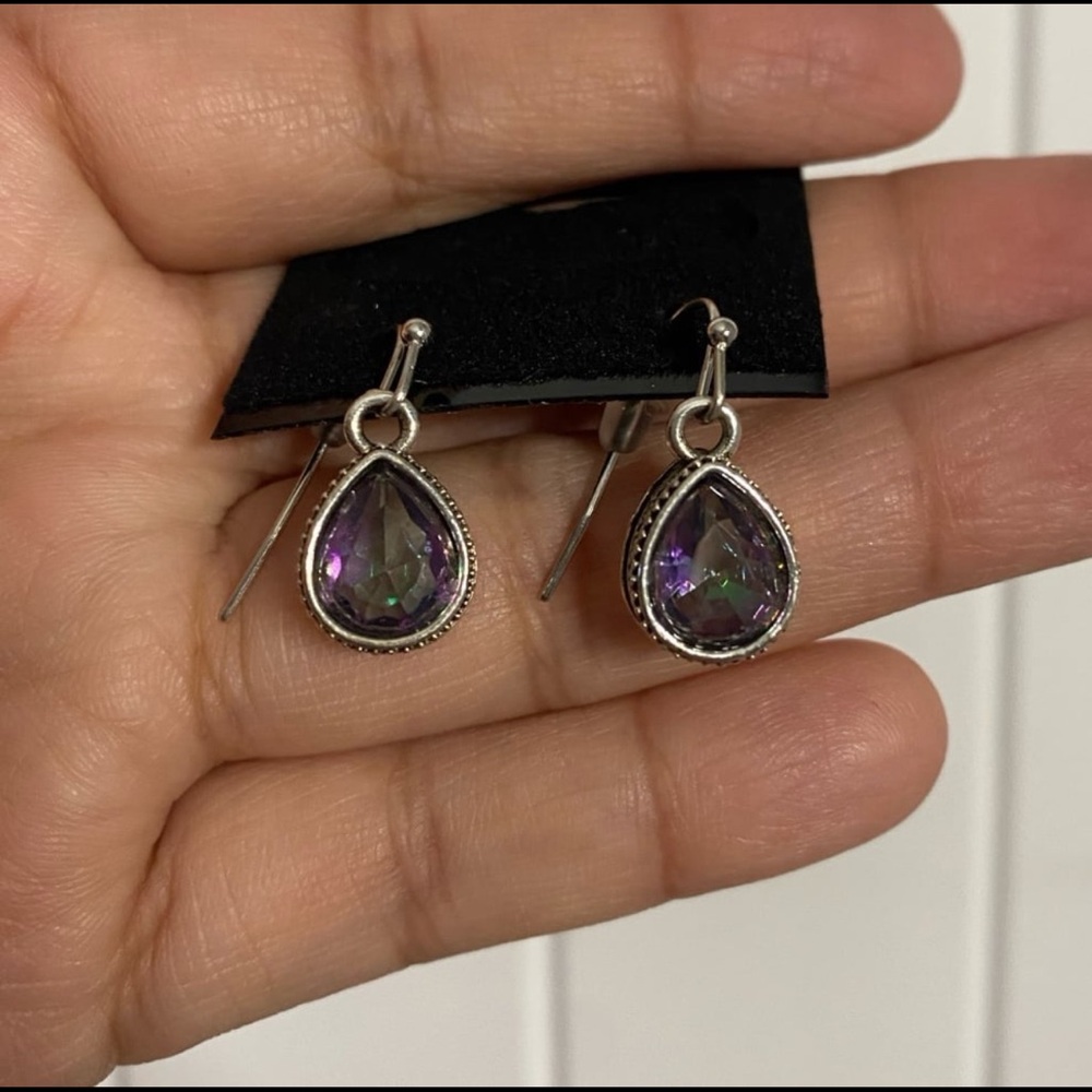 Mystic Topaz teardrop earring